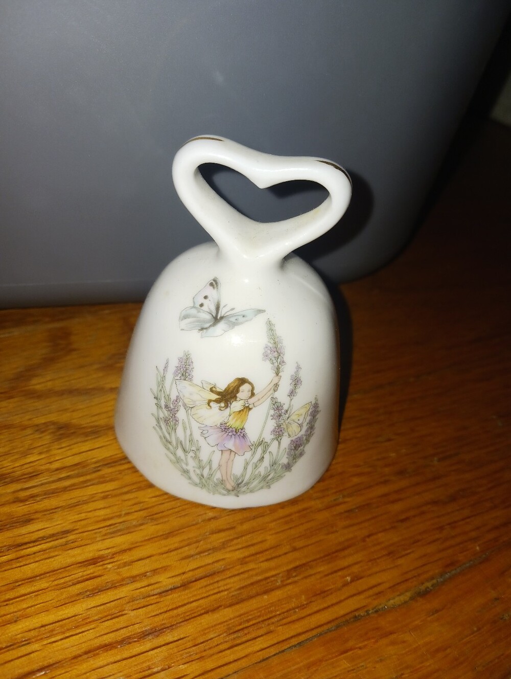 Enesco White Porcelain Bell with Floral Fairy Design